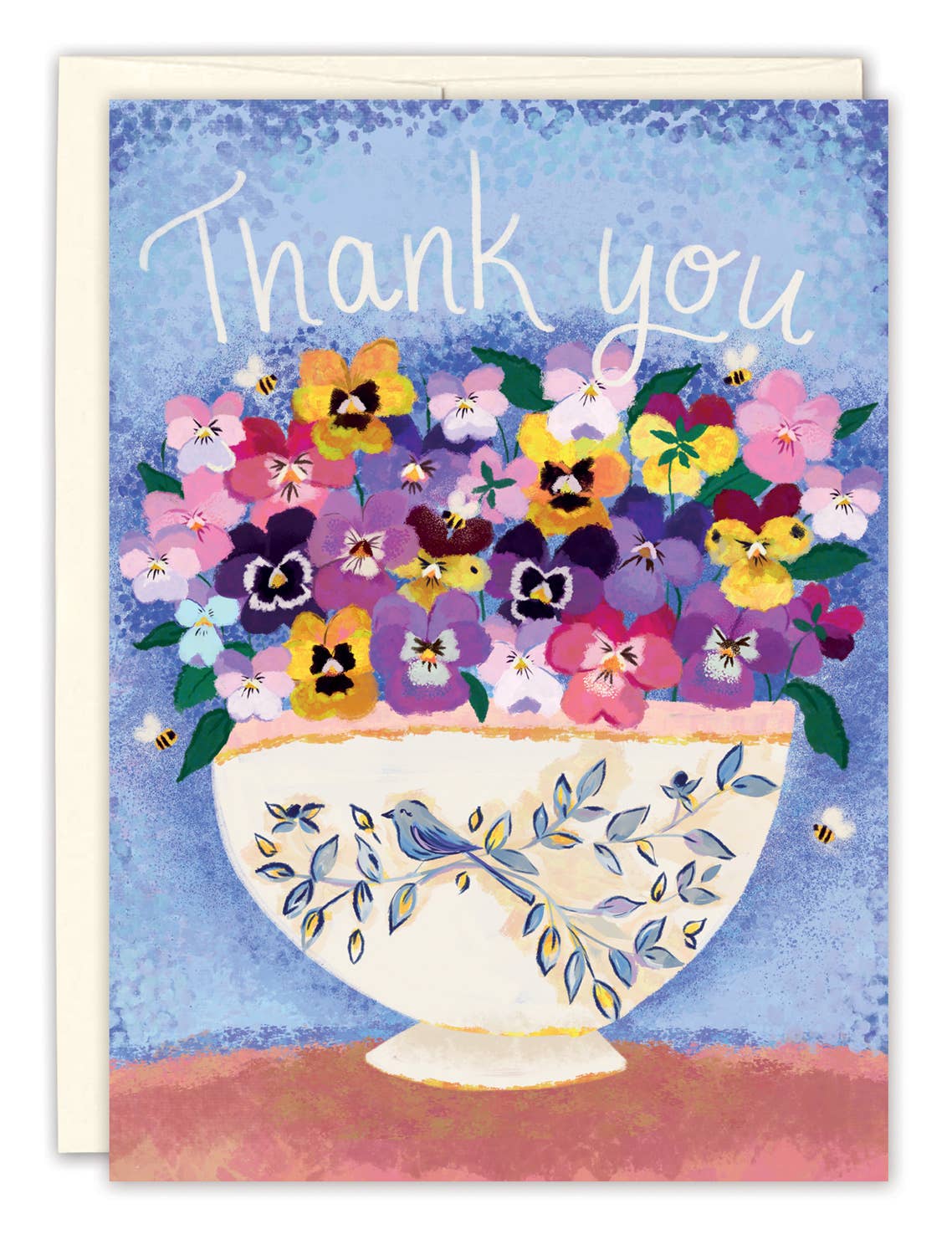 Joy LaForme - Pansies Thank You Card